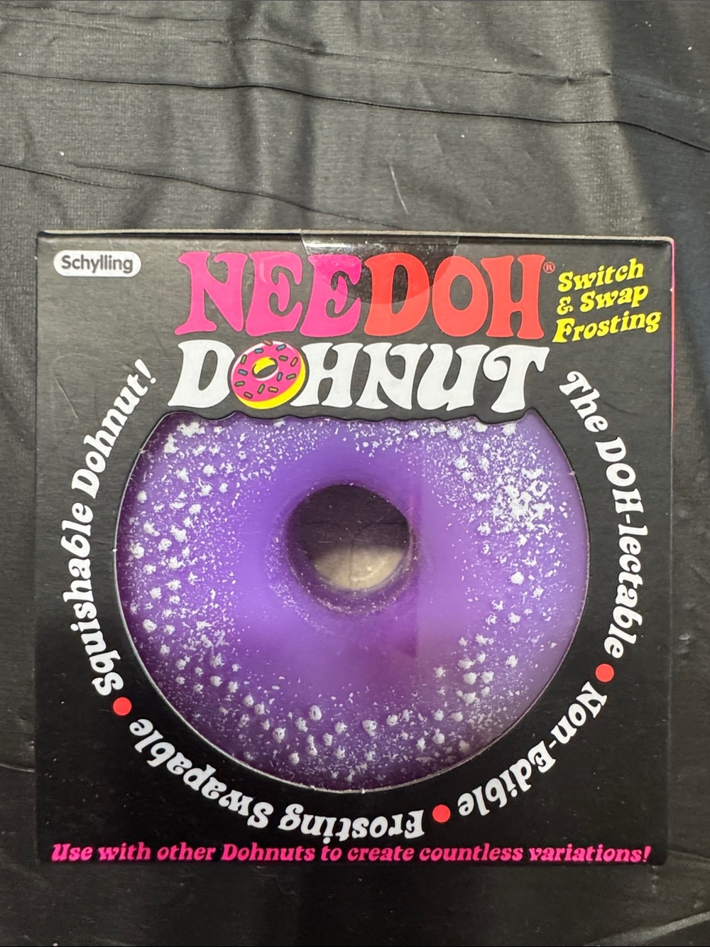 NEEDOH Dohnut Purple Switch & Swap Frosting Squishy Donut